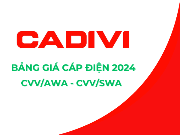Bảng Giá Cáp Điện CVV/AWA - CVV/SWA CADIVI 0.6/1kV 2024